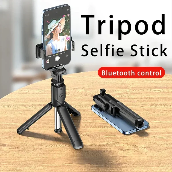 my-11134207-7r992-ly5d24lw3rig33.webp Rotatable And Extendable 3 In 1 Bluetooth Selfie Stick Monopod Tripod