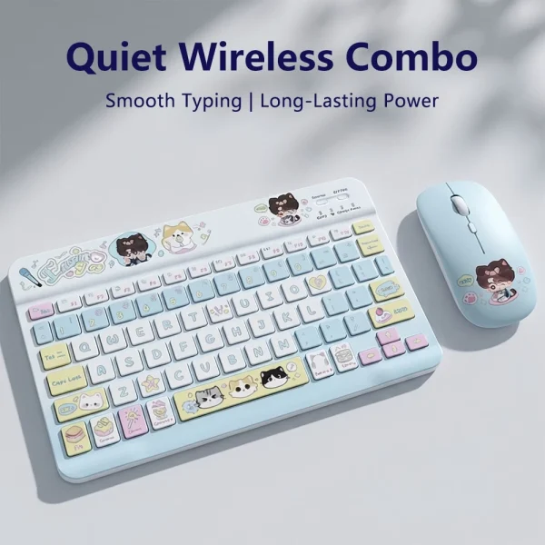 Bluetooth Wireless Keyboard Mouse Combo Set