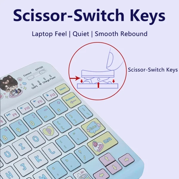 Bluetooth Wireless Keyboard Mouse Combo Set