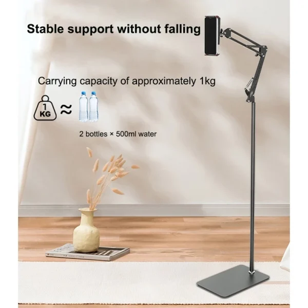 my-11134207-820lg-mgrksyhsem8f67.webp Tablet Phone Metal Stand Lazy Holder Bracket Adjustable Long Arm Floor Stand Clip